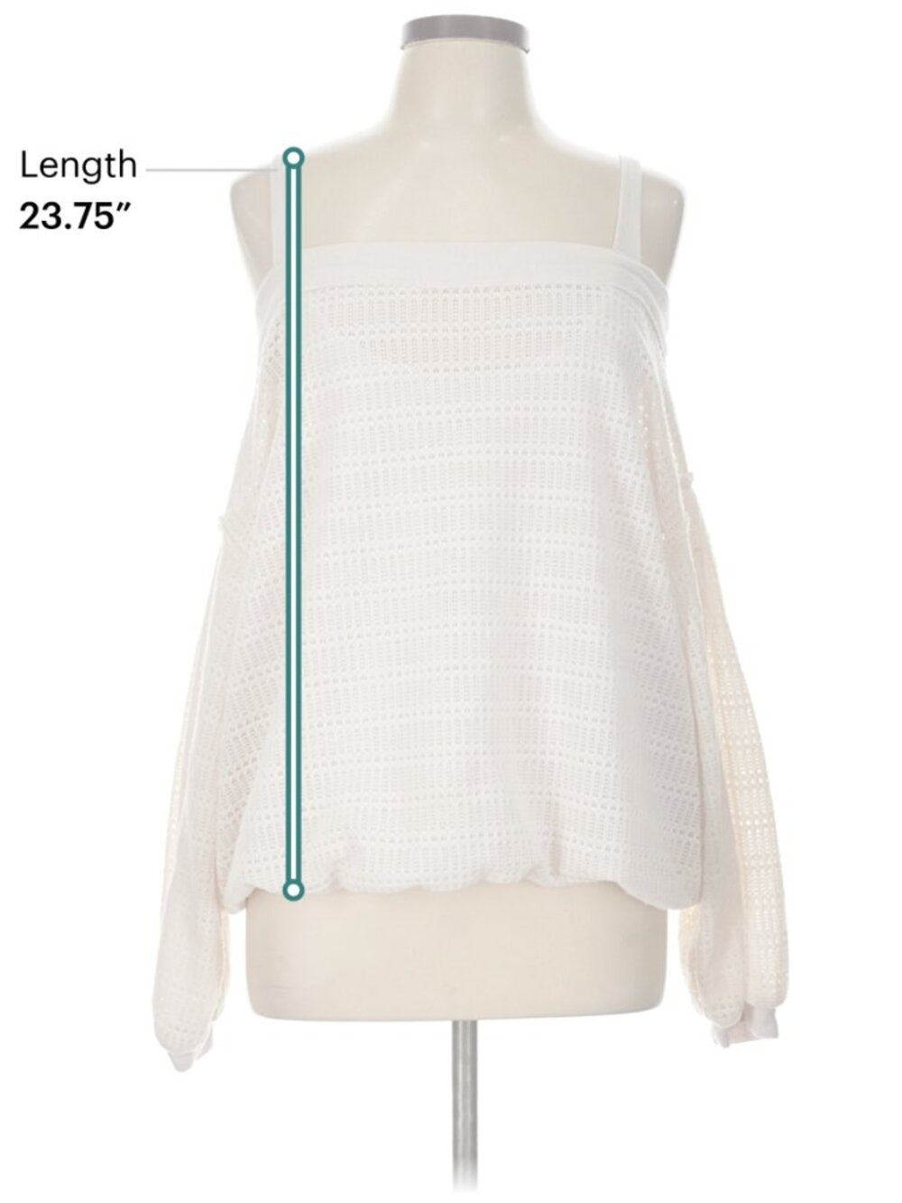 Free People "Sistine Hacci" Cold Shoulder Knit Top In Pearl - Size Large - Picture 10 of 12